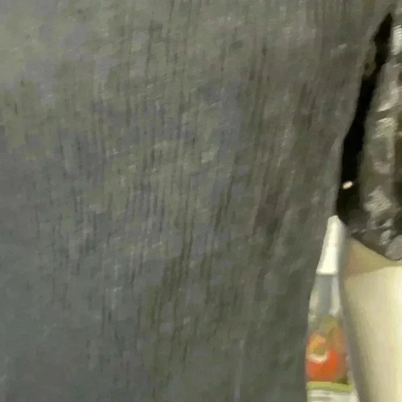 Vintage Leslie Fay Black Crepe Texture Crystals & Ribbon Applique Dress Size 10 - Picture 3 of 9